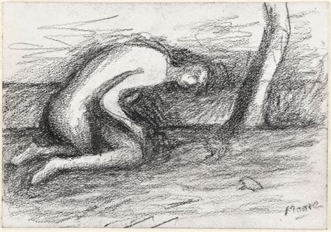 Kneeling Nude In Landscape Works The Henry Moore Artwork Catalogue