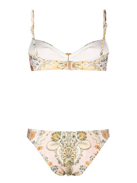 Zimmermann Patterned Bikini Set In Neutrals ModeSens