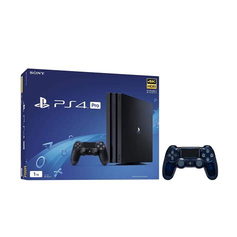 PlayStation 4 Pro 1TB Jet Black 4K HDR Gaming Console Bundle With an ...