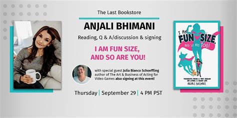 Anjali Bhimani In Conversation And Signing With Julia Bianco