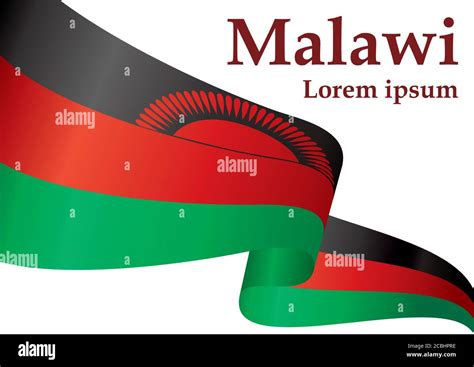 Flag Of Malawi Republic Of Malawi Template For Award Design An