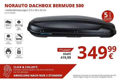 Norauto Dachbox Bermude 500 Angebot bei ATU - 1Prospekte.de
