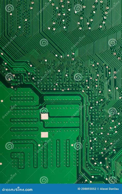 Green Color Personal Computer Motherboard Stock Photo Image Of