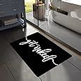 Amazon MUGINYU Get Naked Bath Mat Fun Modern Black And White Quick Dry Absorbent Non Slip
