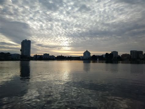 I went jogging around Lake Merritt and caught this amazing sunset. : r