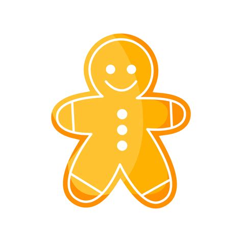 Christmas Cookie Man Vector Illustration Gingerbread Man Decorated