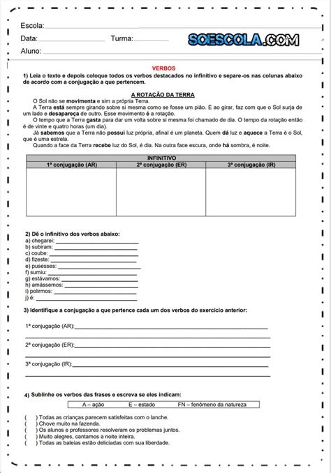 Atividade De Português 6 Ano Gramática - Atividades de português 6 ano do Ensino Fundamental | Atividades com ...
