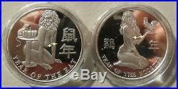 Nude Silver Proof Coin Lady Art Rounds Set Chinese New Year Asian Zodiac Proof Set Silver