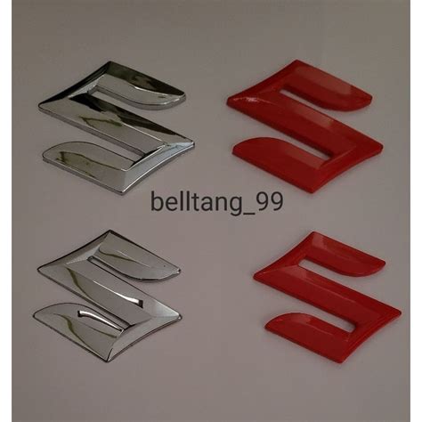 Jual Emblem Logo Tulisan S Chromemblem Logo S Merah Shopee Indonesia