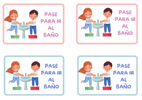 Gafetes Para Ir Al Ba O Preescolar Educamundo Recursos Educativos