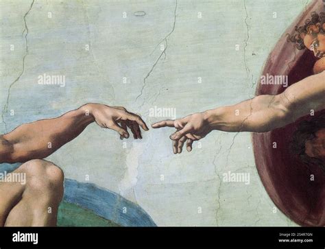 creation  man detail  cleaning fresco  italian artist