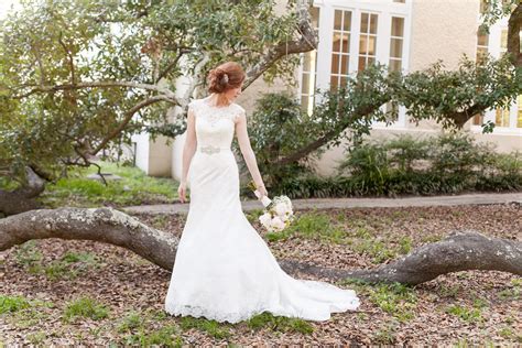 Lace Trumpet-Style Wedding Gown With Illusion Neckline