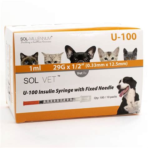 Sol Msol Vet U 100 Insulin Syringes For Dogs And Cats Vetrxdirect