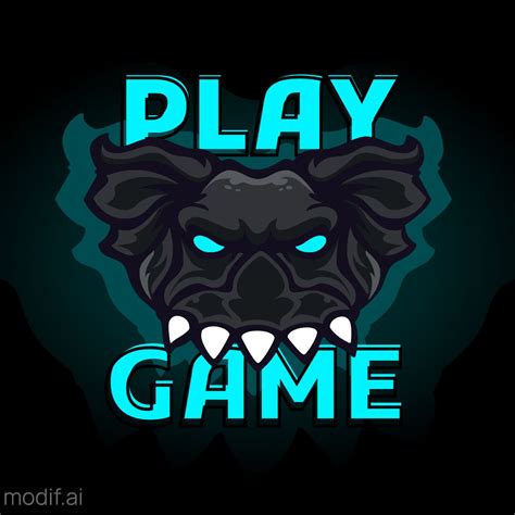 Game Logo Template With Monster Drawing Mediamodifier