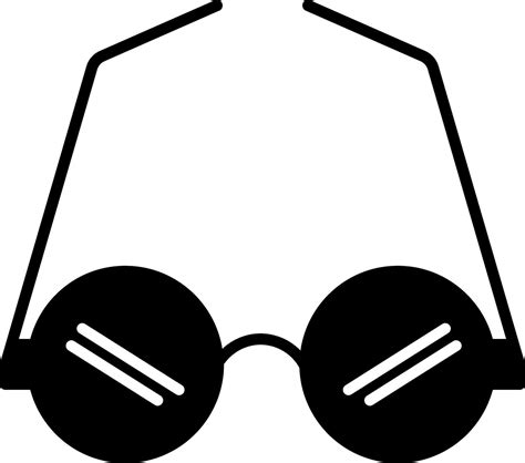 Black Flat Illustration Of A Eye Glasses 25056934 Vector Art At Vecteezy