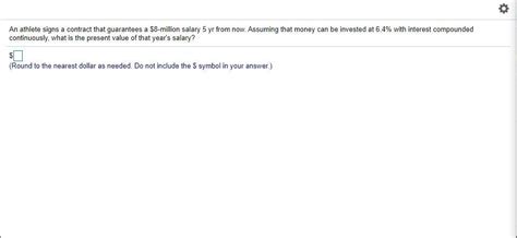 Solved An athlete signs a contract that guarantees a | Chegg.com