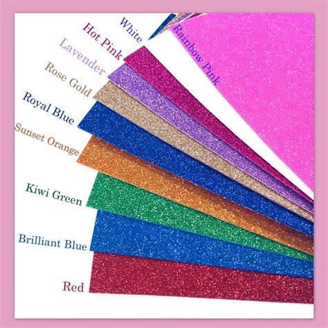 Scrapbooking Arts And Crafts Uhat Pack 10 A4 Glitter Foam Craft Sheets