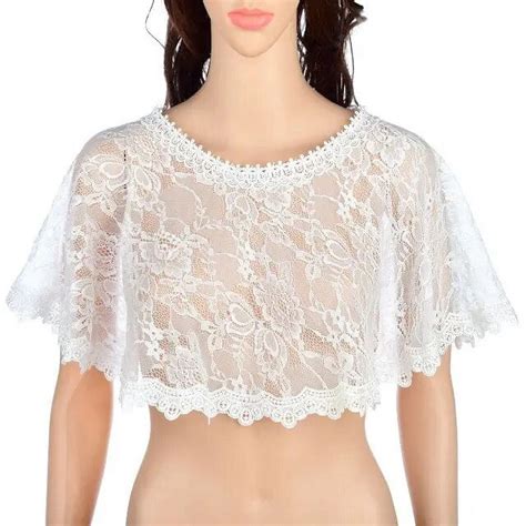 Municipal Sexy Lace Shawl Women Summer Sunscreen Thin Short Mesh Hollow