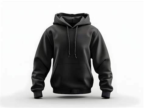Blank Black Hoodie Mockup Premium Ai Generated Image