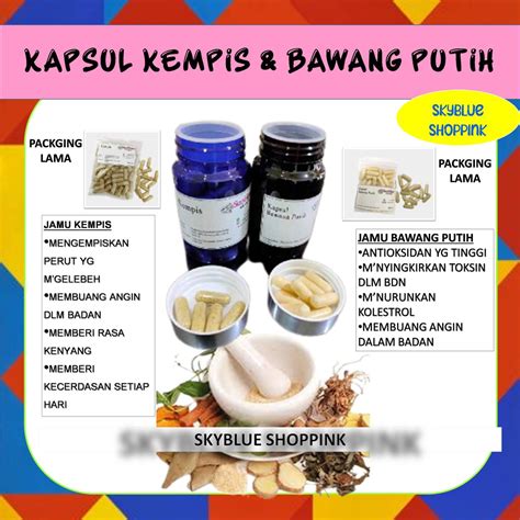 Kapsul Bawang Putih Asli Turunkan Kolesterol Set Kempis Perut Buang Angin Lawas Membuang