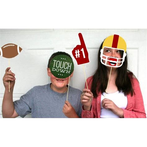 Super Bowl Photo Booth Props - Football Party Decoration for Game Day ...