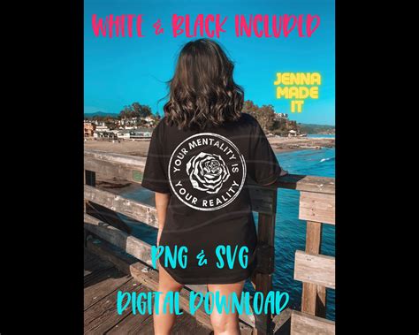 Your Mentality is Your Reality SVG Sublimation Png DTF File Svg-trendy