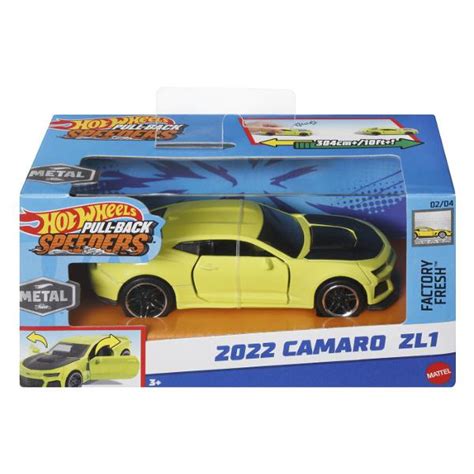 Masinuta Metalica Cu Sistem Pull Back Hot Wheels 2022 Camaro ZL1 Scara 1 43 MTHPR70 HWH46