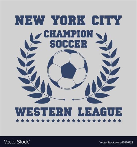 New york college style soccer t-shirt design Vector Image