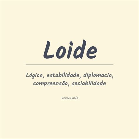 Loide Significado