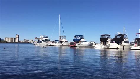 Marina Park Thunder Bay Ontario Canada Stock Footage Video 100