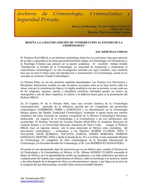 Introducci N Al Estudio De La Criminolog A Pdf