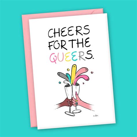 LGBTQ Celebration Greeting Card Funny Congratulations Card For Gay Lesbian Queer Friend