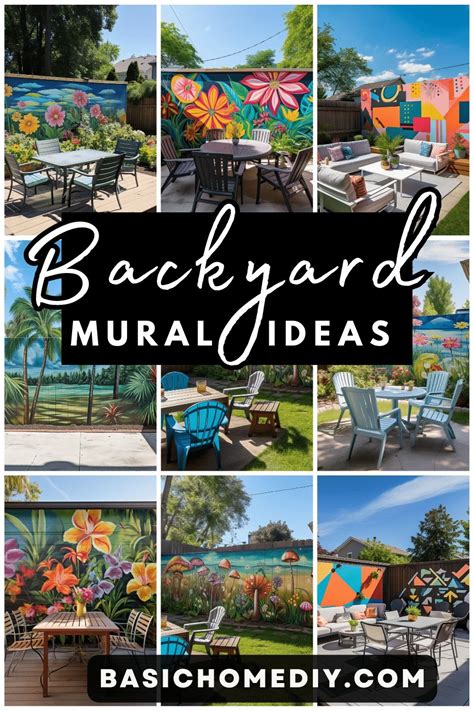 Unique Backyard Mural Ideas For Outdoor Garden And Fence Basic Home