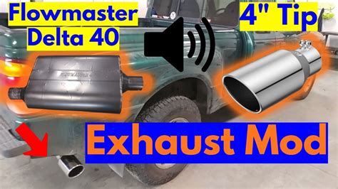 Best Exhaust Mod Flowmaster Delta 40 Muffler And 4 Inch Tip 1999 Ford Ranger 3 0l V6 Youtube