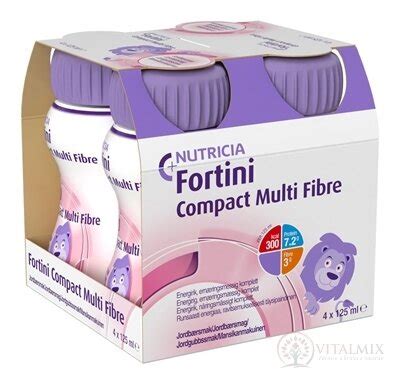 Fortini Compact Multi Fibre s jahodovou príchuťou 4x125 ml Vitalmix sk