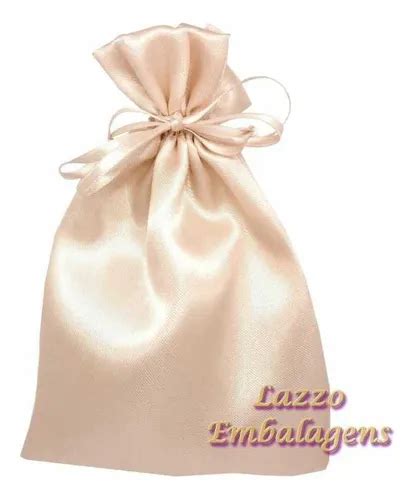 Saquinhos De Cetim Para Joias x cm Nude Frete grátis