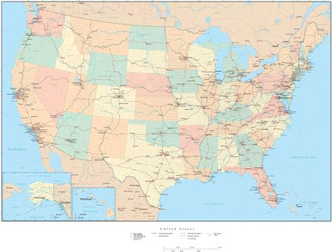 Map of usa with counties