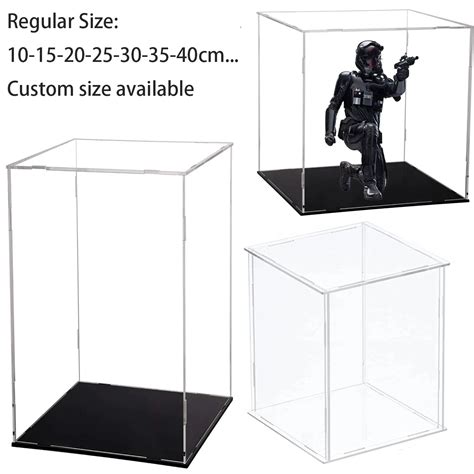 10-40cm-Transparent-Acrylic-Display-Box-Handmade-Doll-Car-Model-Blind ...