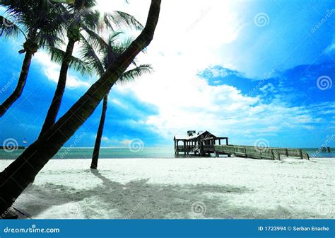 Pier Key West Beach Stock Photo Image Of Clouds Beauty 1723994