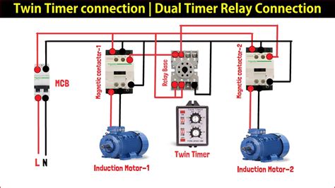 Twin Timer Connection Dual Timer Relay Connection Youtube