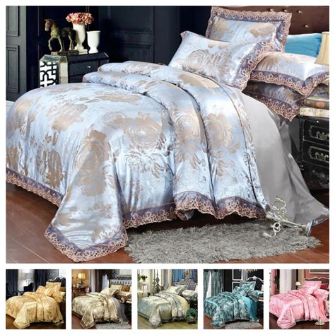 Parure De Lit Jacquard En Satin De Luxe Ensembles De Housse De Haute