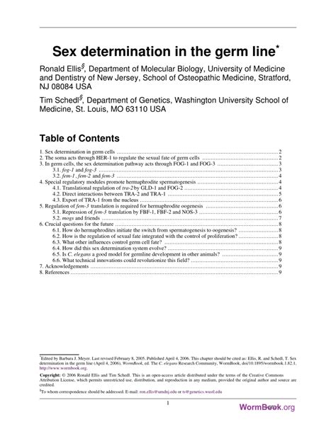 Pdf Sex Determination In The Germ Line