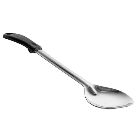 Winco Bhop 15 15 Solid Basting Spoon W Stop Hook And Black Plastic