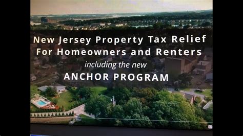 Anchor And Other Nj Property Tax Relief Programs Youtube