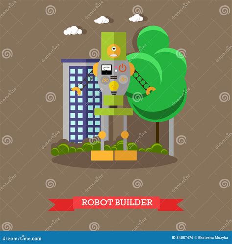 Robot Builder With A Pickaxe Royalty Free Stock Image Cartoondealer