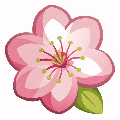 Cherry Blossom Flower Png Cartoon Vector Premium Ai Generated Vector