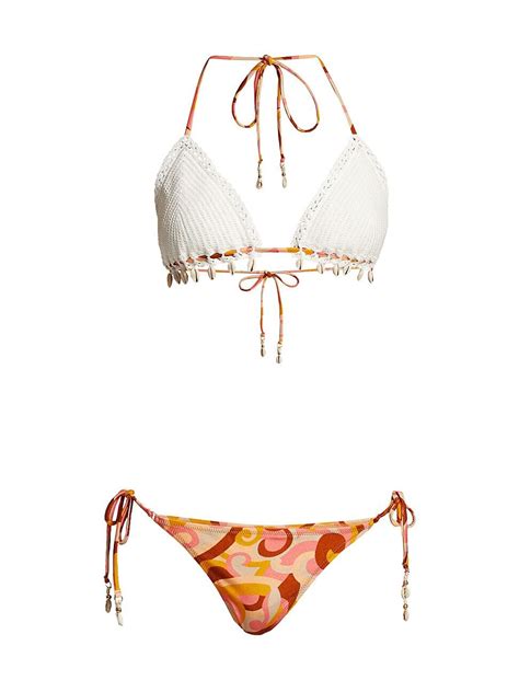 Buy Zimmermann Mae Mixed Media String Bikini At Off Editorialist