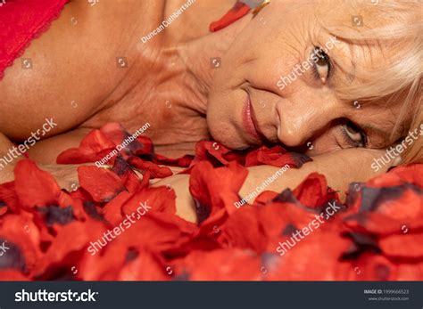 Mature Older Sexy Model Wearing Red Stock Photo Shutterstock