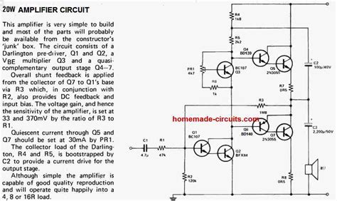 20w Class A Amplifier Circuit Diagram Wiring Diagram And Schematics