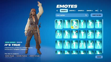 New Jack Sparrow Skin Doing All Icon Series And Tiktok Emotes In Fortnite Youtube